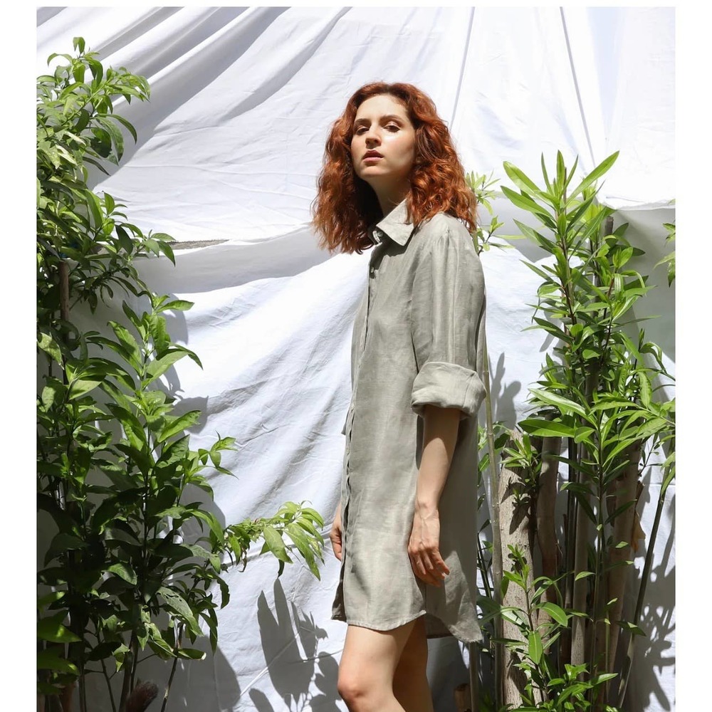 NWOT AURA Boho Rose Tunic Shirt Dress - Picture 2 of 13